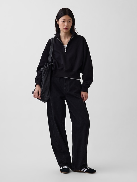 Image number 2 showing, VintageSoft Oversized Half-Zip Wedge Pullover
