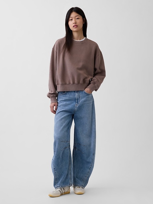 Image number 2 showing, VintageSoft Oversized Split-Hem Sweatshirt