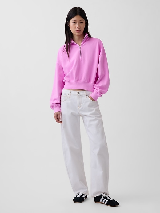 Image number 2 showing, VintageSoft Oversized Half-Zip Wedge Pullover