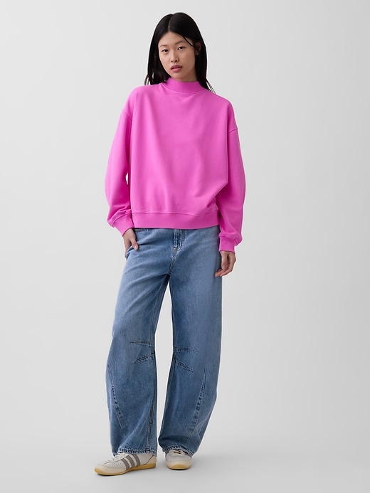 Image number 2 showing, VintageSoft Oversized Mockneck Tunic Sweatshirt