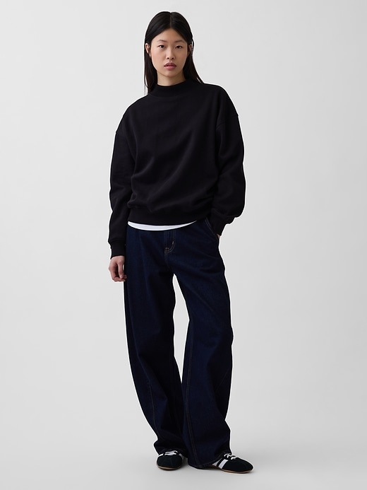 Image number 2 showing, VintageSoft Oversized Mockneck Tunic Sweatshirt