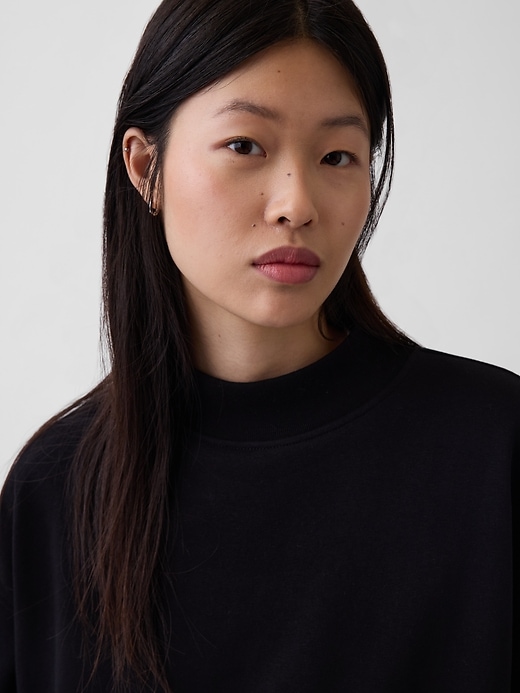 Image number 4 showing, VintageSoft Oversized Mockneck Tunic Sweatshirt