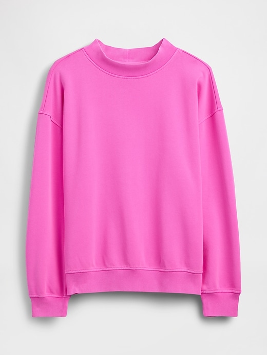 Image number 5 showing, VintageSoft Oversized Mockneck Tunic Sweatshirt