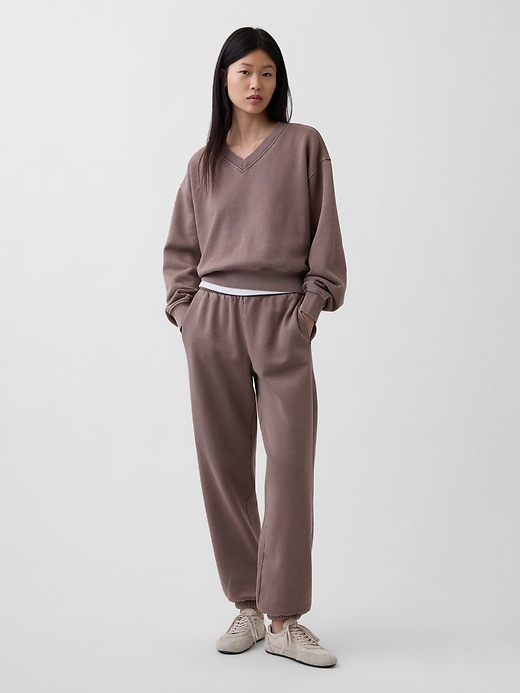 Image number 5 showing, VintageSoft Oversized V-Neck Sweatshirt