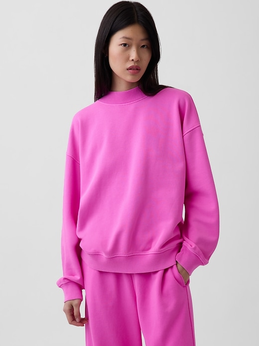 Image number 1 showing, VintageSoft Oversized Mockneck Tunic Sweatshirt