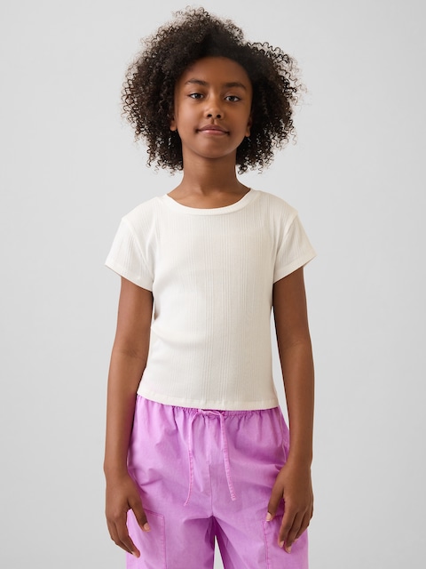 Kids Variegated Rib Fitted T-Shirt