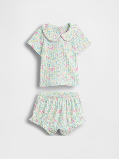 Baby TinyRib Peter Pan Bodysuit Set