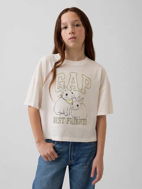 Kids Oversized Graphic Logo T-Shirt