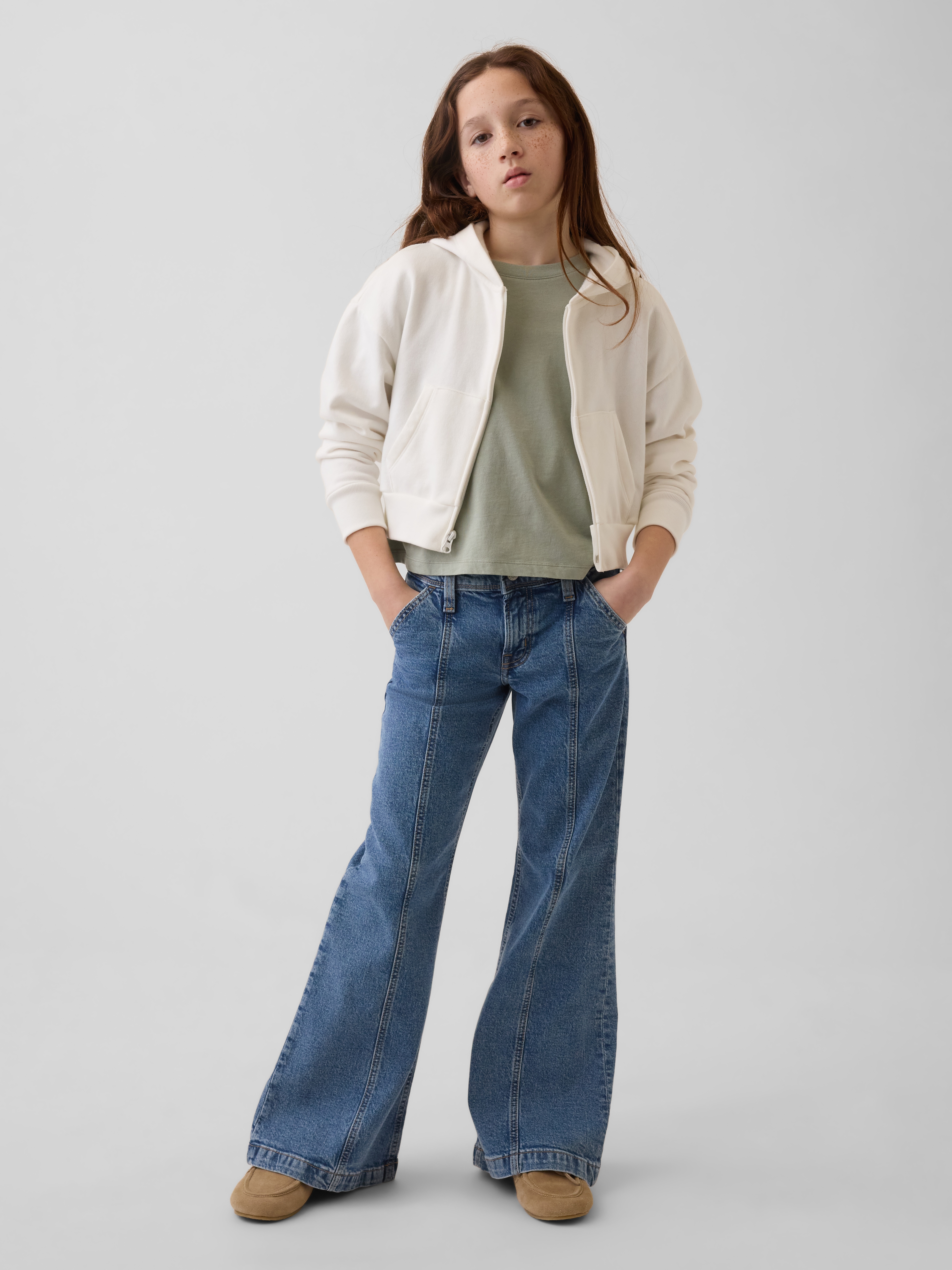 Kids Low Rise Relaxed Flare Jeans