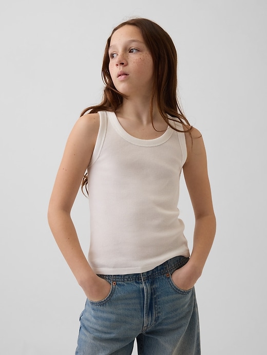 Image number 1 showing, Kid Rib Scoop Tank Top