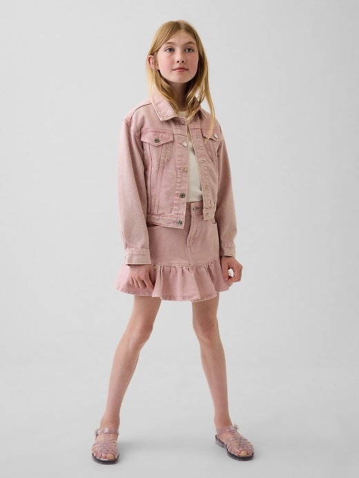 Image number 1 showing, Kids Denim Ruffle Skirt