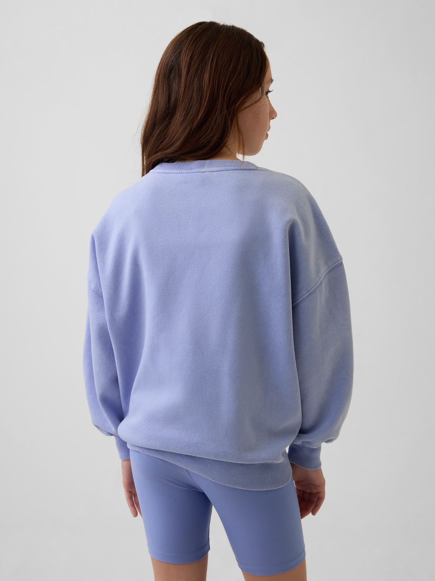 Детский свитшот Gap VintageSoft Oversized Tunic, цвет: Bright Hyacinth — фото 3