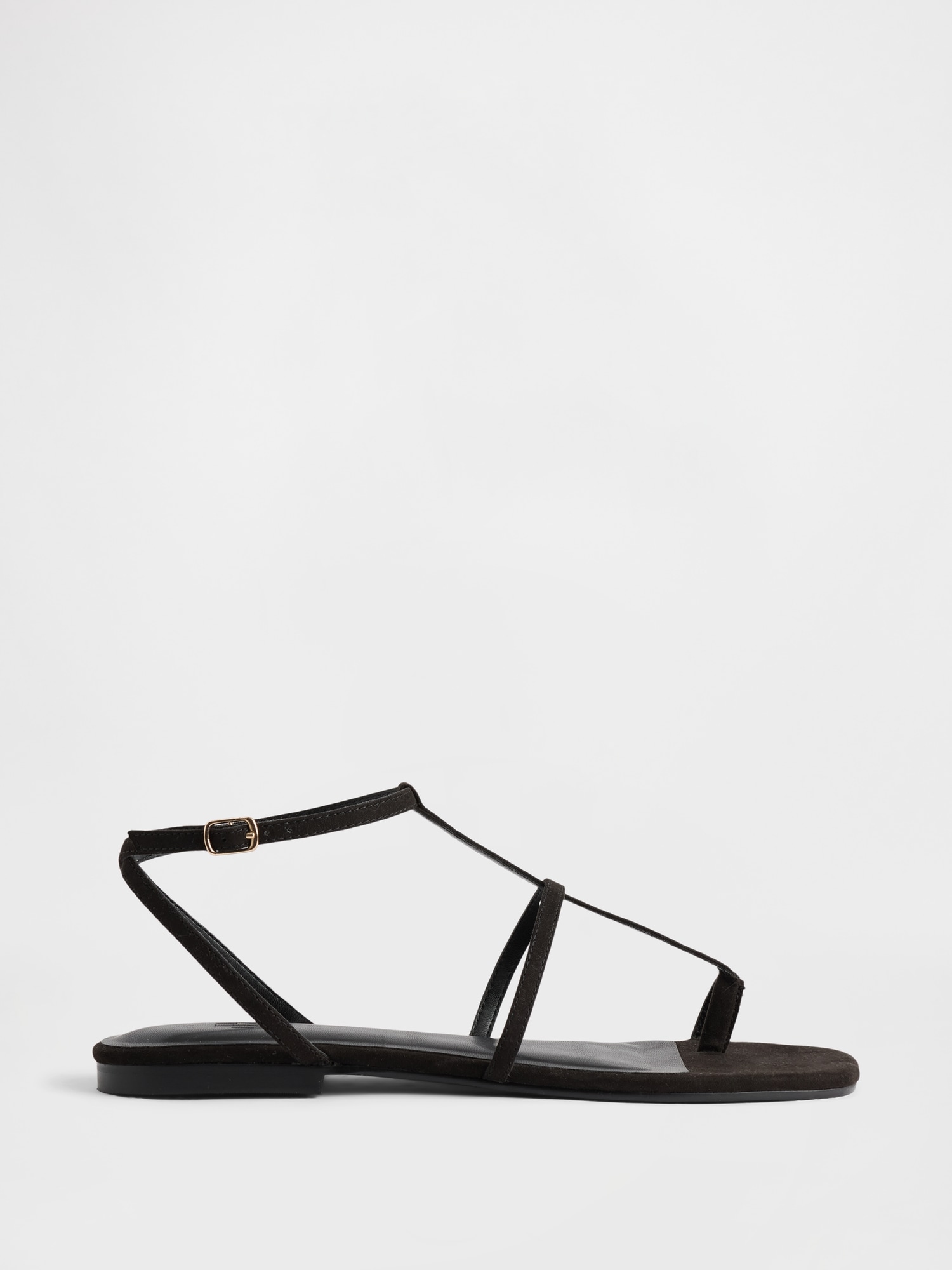 Vegan Suede T-Strap Sandals