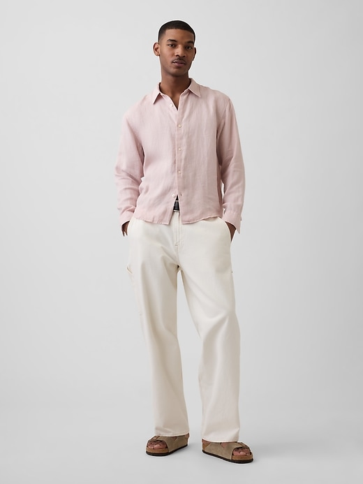 Image number 2 showing, 100% Linen Relaxed Shirt