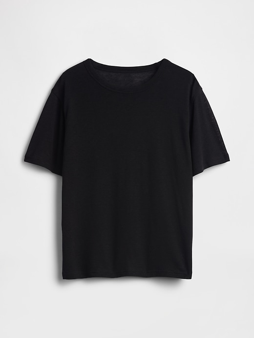 Image number 5 showing, Linen-Blend Relaxed T-Shirt
