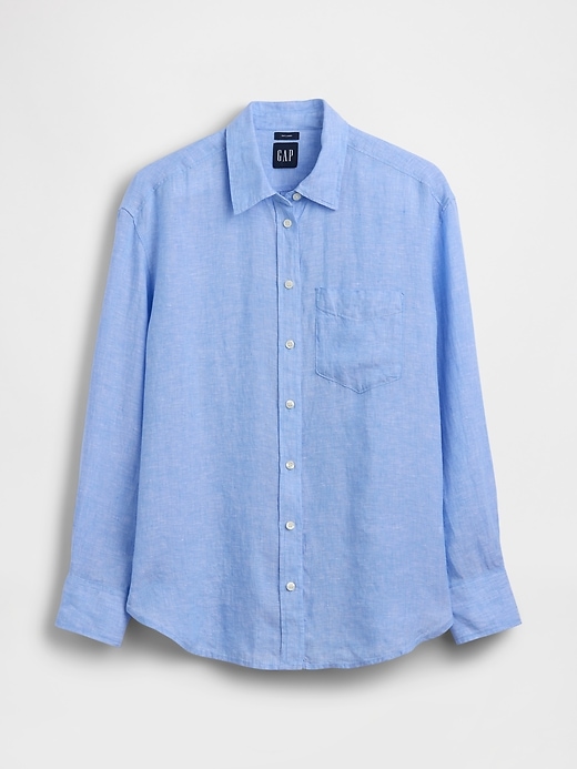 Image number 2 showing, 100% Linen Oversized Shirt