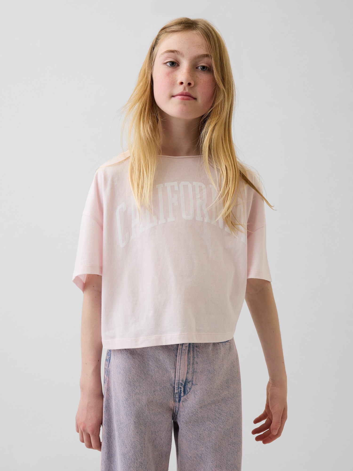 Kids Oversized Wide-Neck T-Shirt