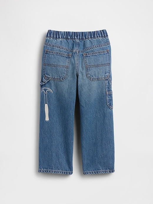 Image number 3 showing, Baby & Toddler Pull-On Baggy Cargo Jeans