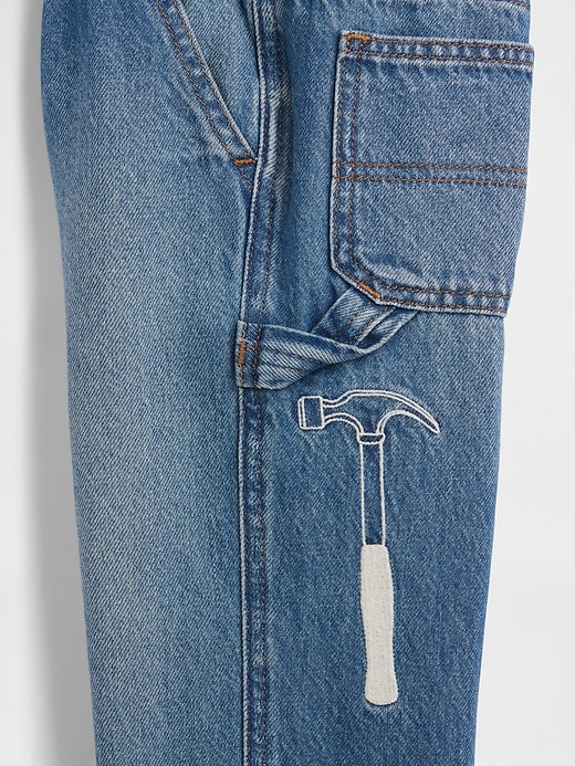 Image number 4 showing, Baby & Toddler Pull-On Baggy Cargo Jeans