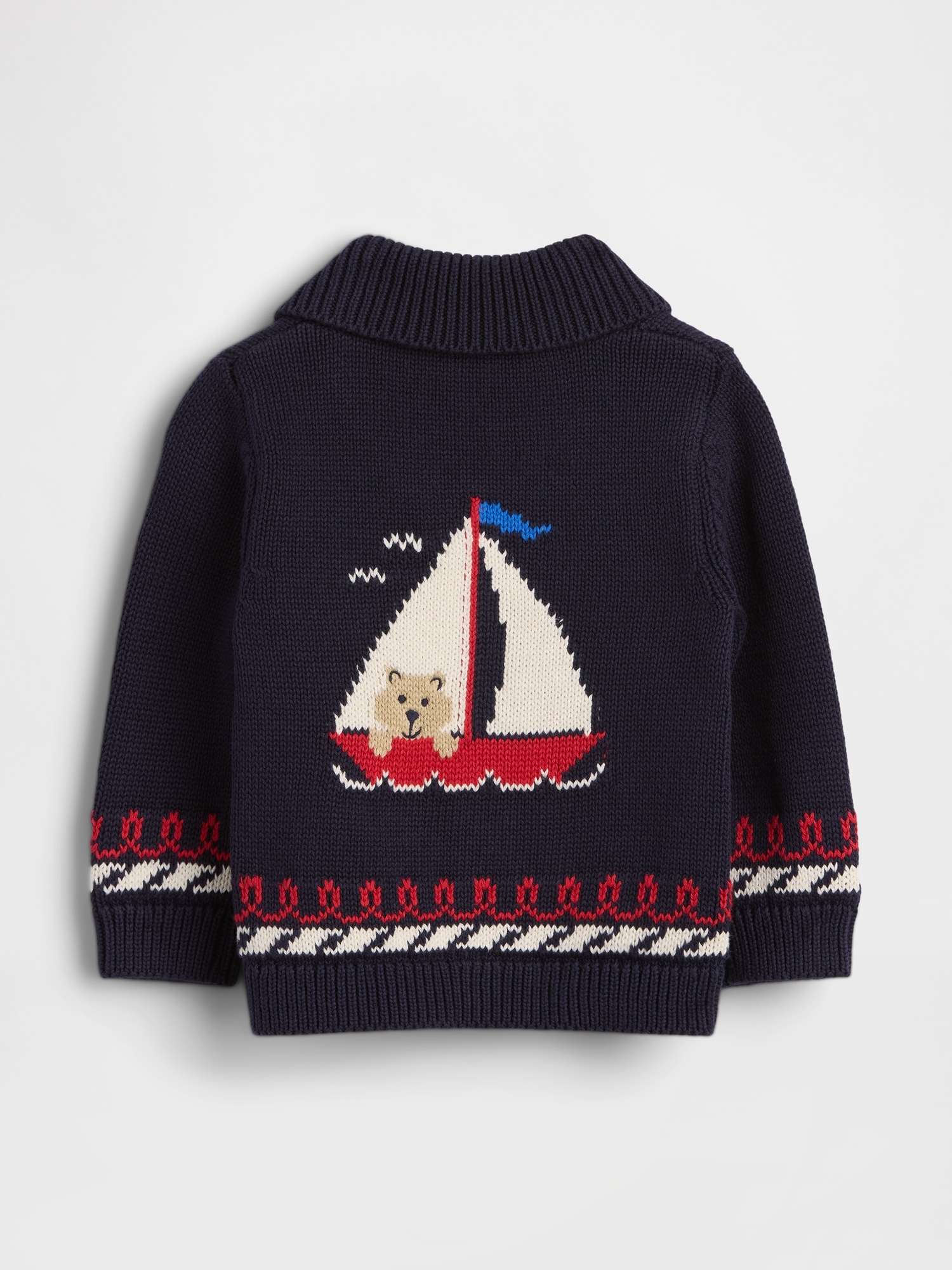 Baby Nautical Shawl Cardigan Sweater