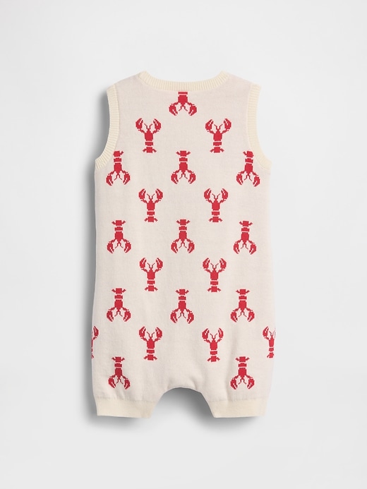 Image number 2 showing, Baby Lobster Sweater Shorty One-Piece