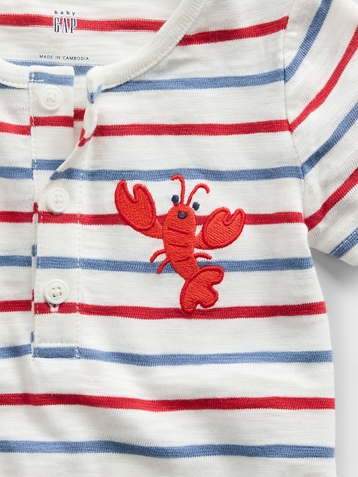 Image number 3 showing, Baby First Favorites Henley Shorty One-Piece