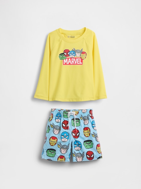 Baby & Toddler Marvel Rash Guard Swim Set