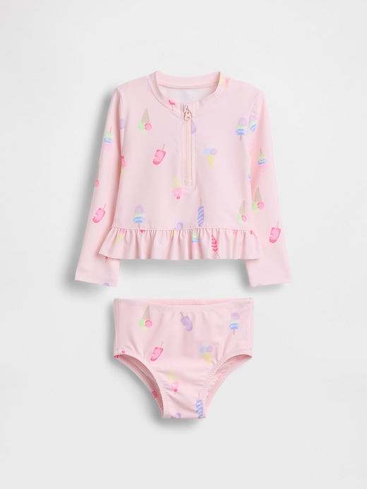 Image number 1 showing, Baby & Toddler Rash Guard Swim Set