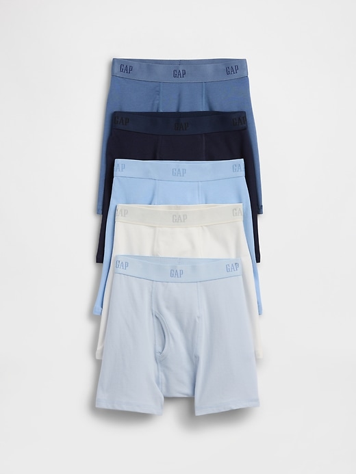 Kids Organic Stretch Cotton Logo Boxer Briefs (5-Pack)