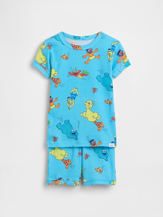 Image number 1 showing, Baby & Toddler Sesame Street Organic Brushed Cotton PJ Short Set