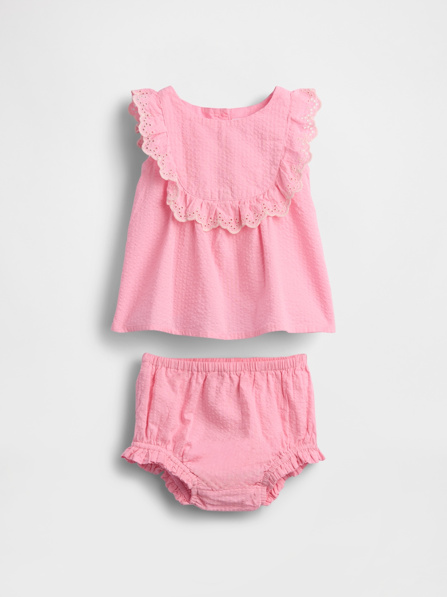 Baby Eyelet Ruffle Outfit Set