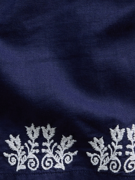 Image number 4 showing, Linen-Cotton Relaxed Straight-Hem Shirt