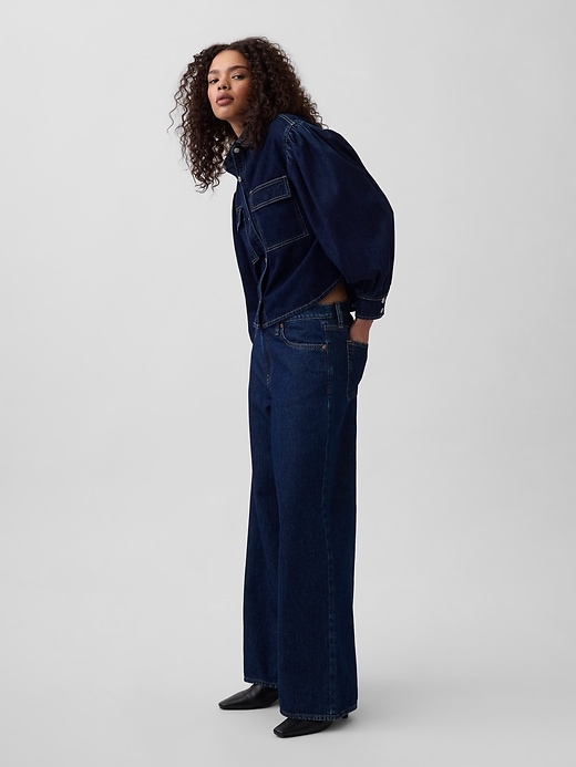 Image number 3 showing, Gap × HFR Balloon-Sleeve Denim Shirt by LaTouché