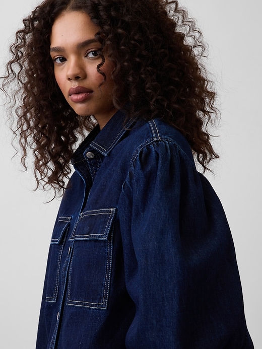 Image number 2 showing, Gap × HFR Balloon-Sleeve Denim Shirt by LaTouché