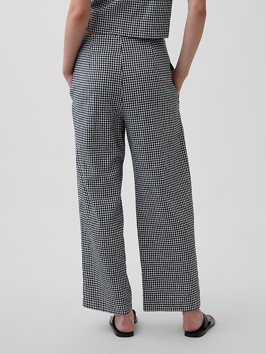 Image number 4 showing, Linen-Blend Relaxed Straight Ankle Pants