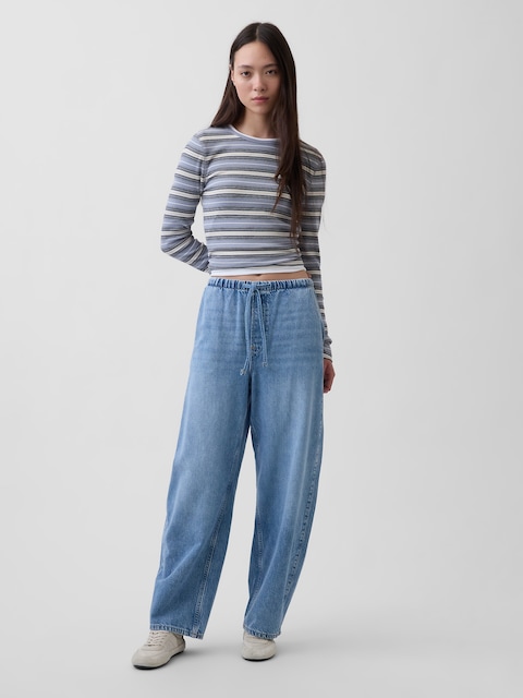 High Rise UltraSoft Easy Barrel Jeans