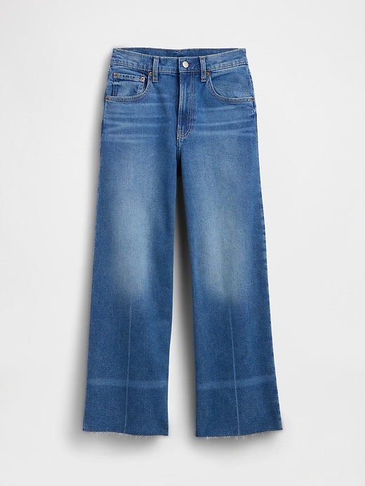 Image number 5 showing, High Rise Stride Wide-Leg Ankle Jeans