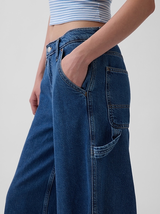 Image number 6 showing, Mid Rise UltraSoft Denim Baggy Trousers