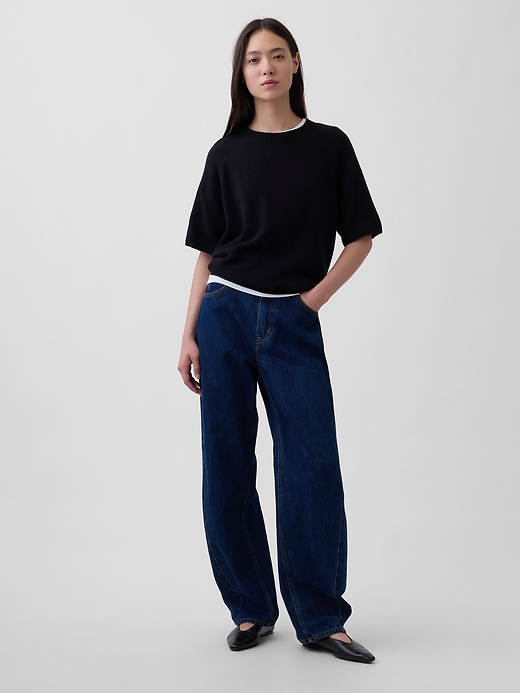 Image number 2 showing, CashSoft Raglan Sweater T-Shirt