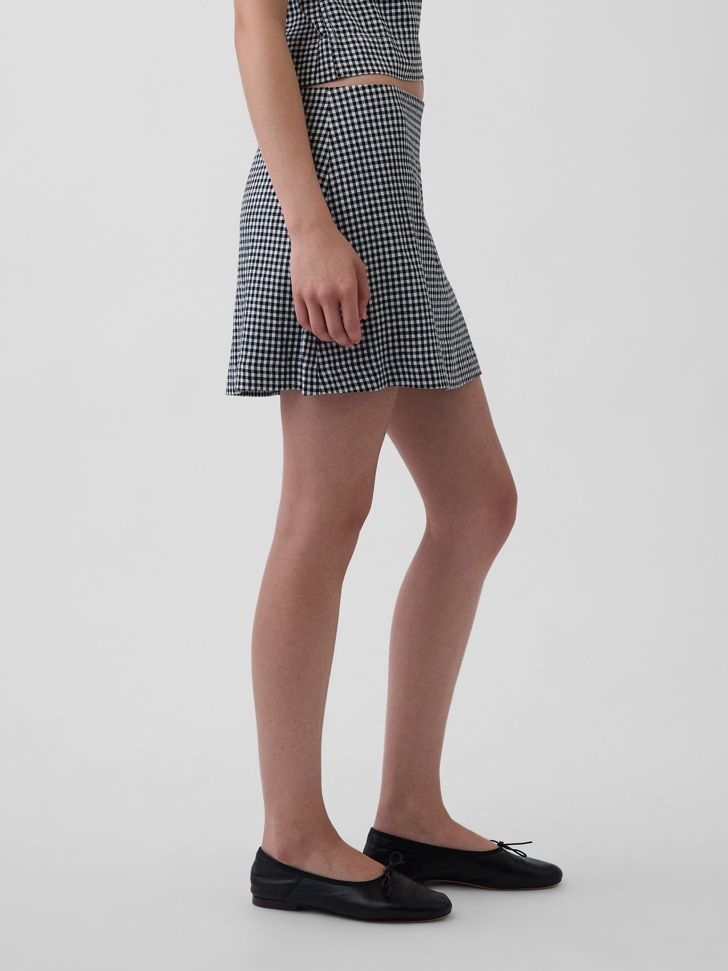 Женские юбки Gap Linen-Blend Mini Skort — фото 3