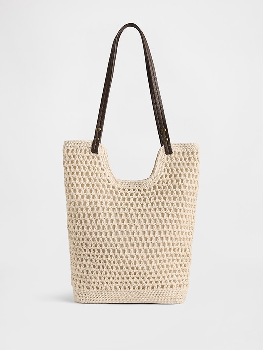 Image number 1 showing, Crochet Tote Bag