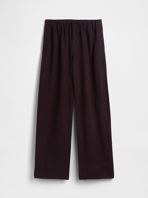 Image number 5 showing, Linen-Blend Relaxed Wide-Leg Pants