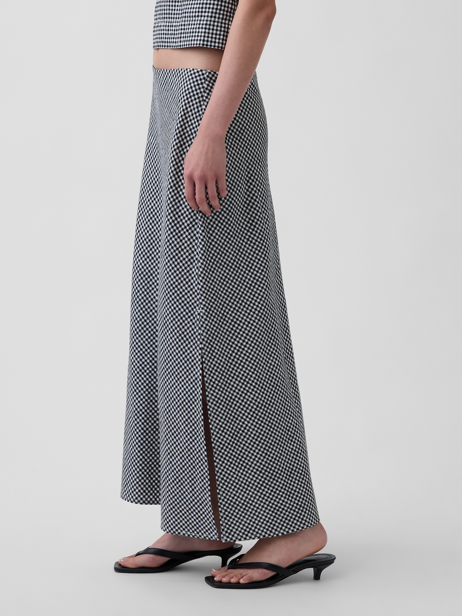 Женские юбки Gap Linen-Blend Maxi Slip Skirt — фото 2