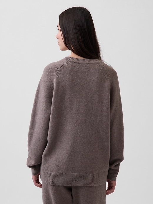 Image number 3 showing, CashSoft Oversized V-Neck Sweater