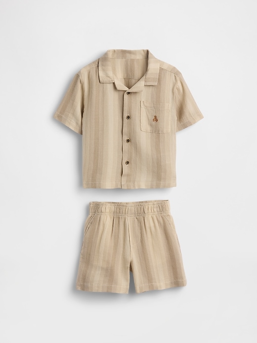 Image number 1 showing, Baby & Toddler Waffle Cabana Outfit Set