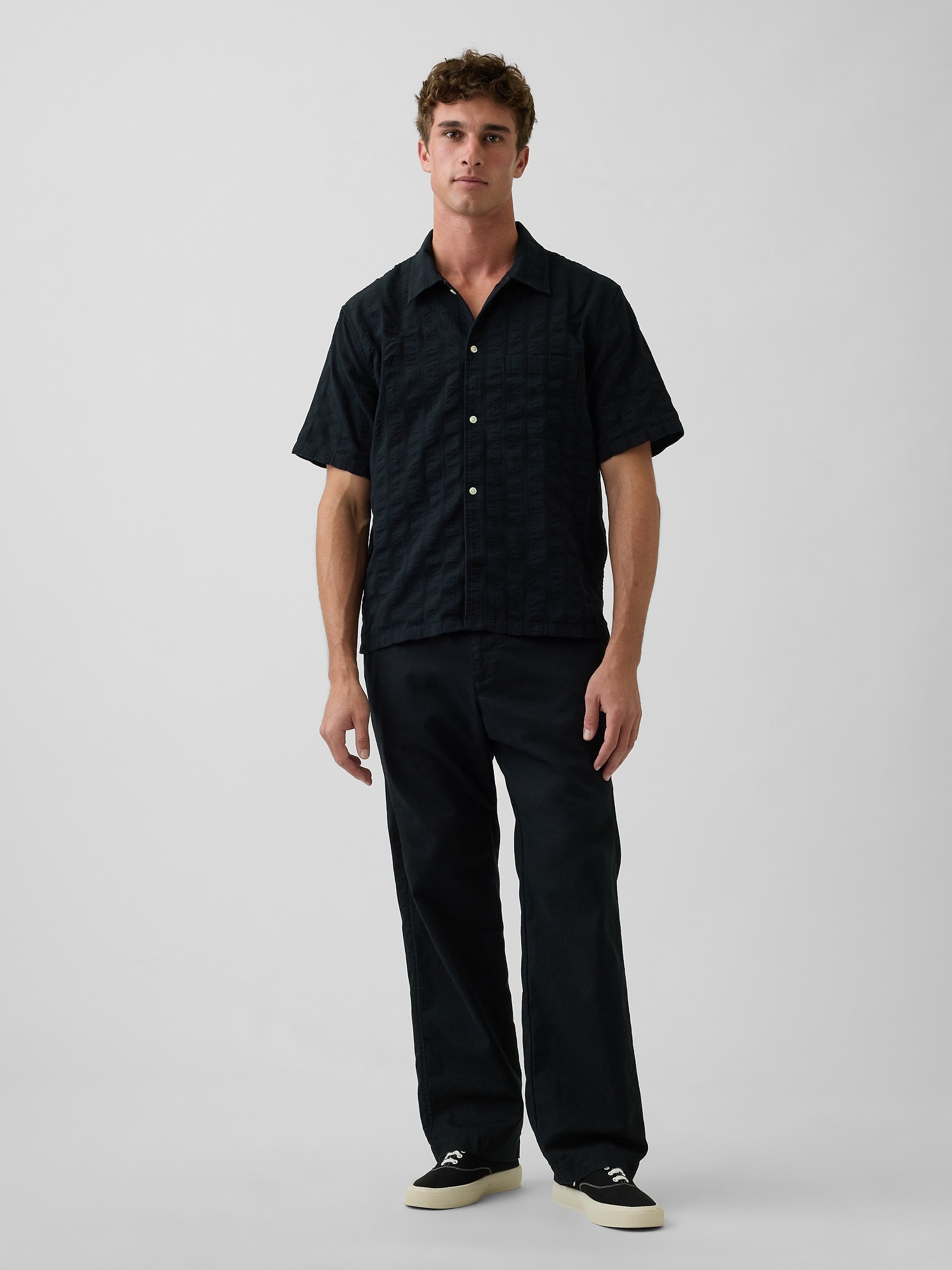 Мужские брюки Gap Linen-Cotton Relaxed Taper Easy Pants