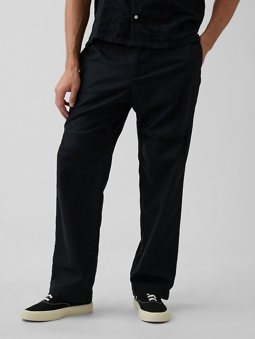 Image number 2 showing, Linen-Cotton Relaxed Taper Pants