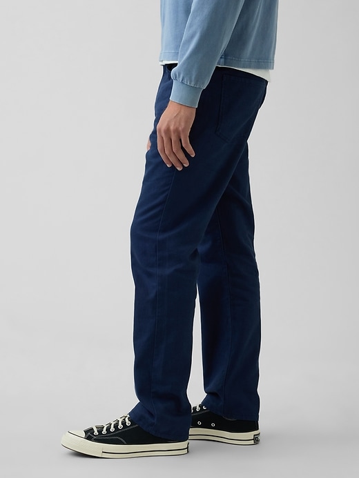 Image number 3 showing, Linen-Cotton Relaxed Straight Pants