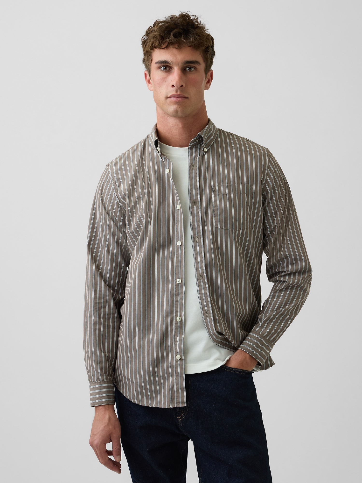 Мужские рубашки Gap Organic Cotton Poplin Classic Shirt