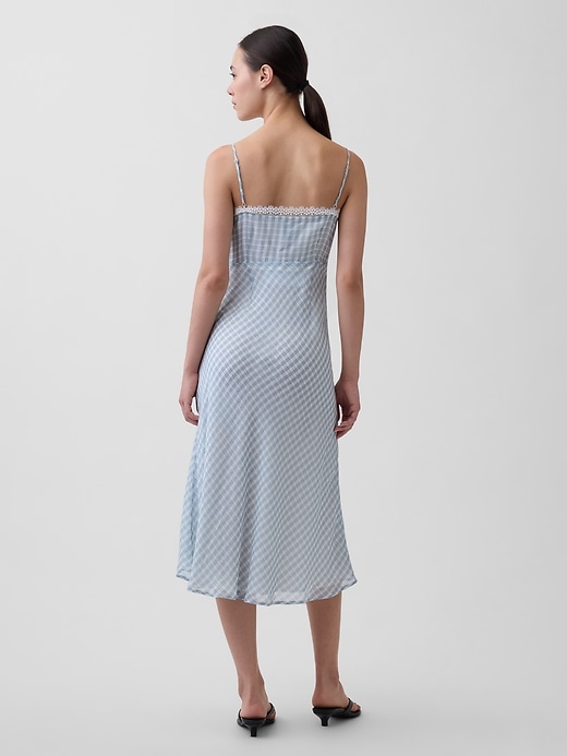 Image number 2 showing, Gingham Midi Slip Dress